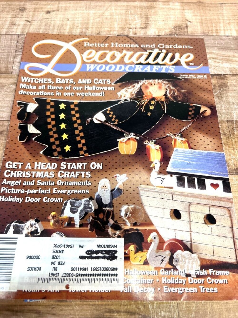 Better Homes & Gardens Decorative Woodcrafts Magazine October 1993 Fall Patterns